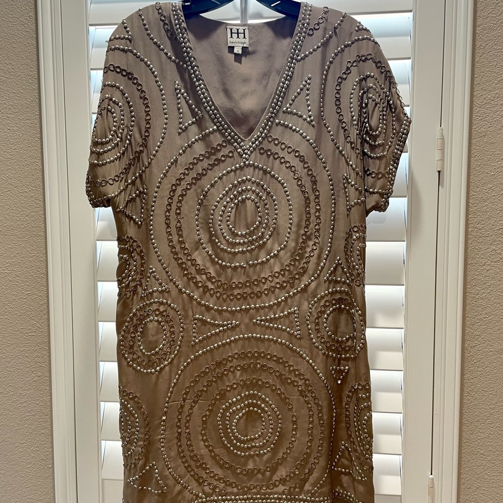 Haute Hippie Silk Embellished Dress S